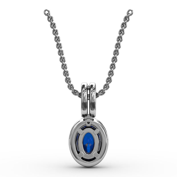 Sophisticated Sapphire and Diamond Pendant