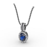 Sophisticated Sapphire and Diamond Pendant