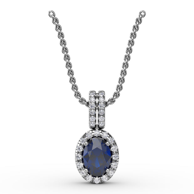 Sophisticated Sapphire and Diamond Pendant