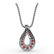 Infinity Loop Ruby Pendant