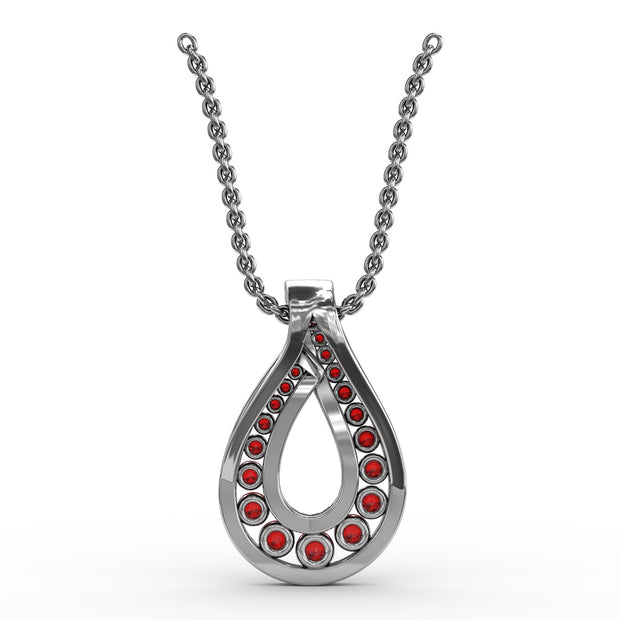 Infinity Loop Ruby Pendant