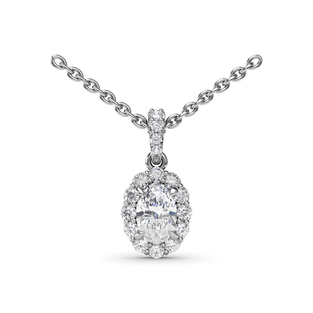 Diamond Halo Necklace