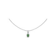 Love Knot Emerald and Diamond Pendant