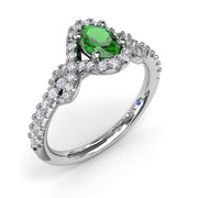 Love Knot Emerald and Diamond Ring