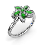 Emerald and Diamond Catalina Ring
