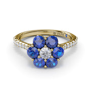 Magnolia Sapphire And Diamond Ring