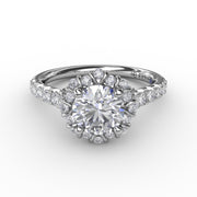 Halo Diamond Engagement Ring