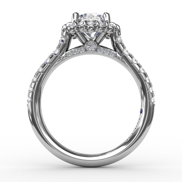 Halo Diamond Engagement Ring