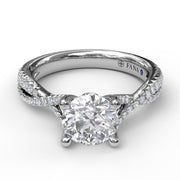 Twist Diamond Engagement Ring