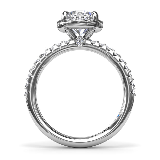 Simply Stunning Diamond Halo Engagement Ring