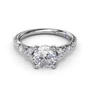 Vintage Floral Diamond Engagement Ring