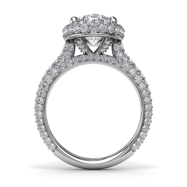 Opulent Halo Diamond Engagement Ring