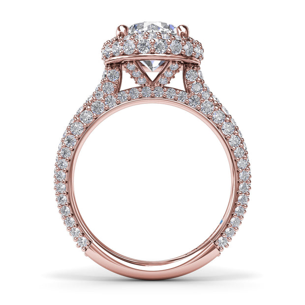 Diamonds Galore Halo Engagement Ring