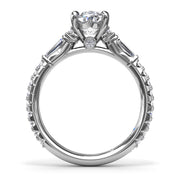 Modern Twist Three Stone Engagement Ring