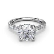 Hidden Halo Diamond Engagement Ring