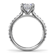 Hidden Halo Diamond Engagement Ring