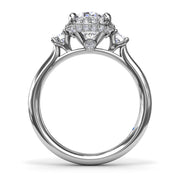 Diamond Halo Engagement Ring