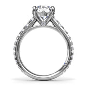 Round Diamond Engagement Ring with Graduated Shank