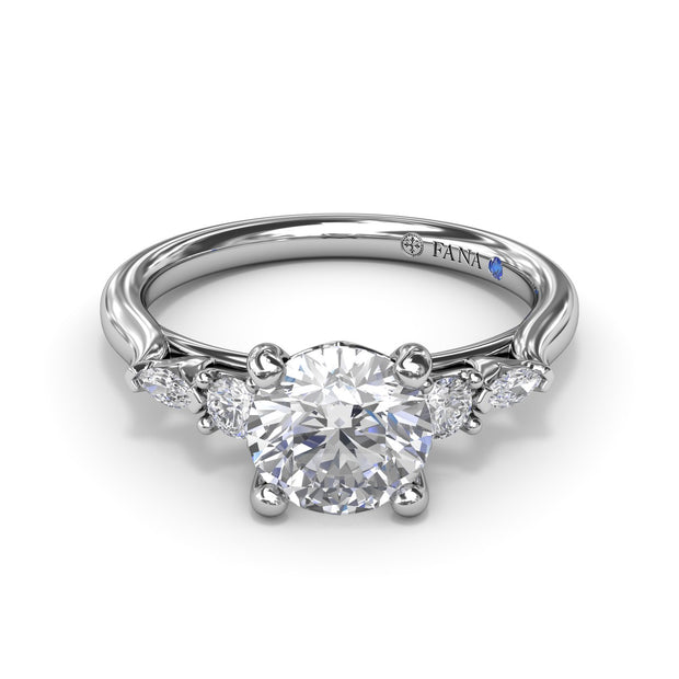 Delicate Round Diamond Engagement Ring