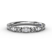 Marquise Diamond Band with Milgrain