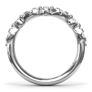 Alternating Marquise and Round Diamond Ring